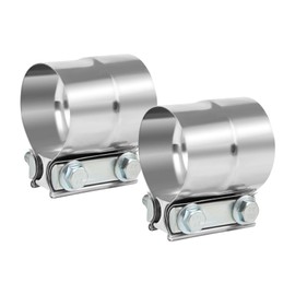 DOCAS 2.5 Inch Exhaust Clamp, Lap Joint Band Clamp Stainless Steel 2PCS