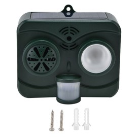 Ultrasonic Animal Repeller Waterproof Solar Bird Repellent Flashing Light for Garden 3.7V