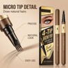4-Pronged Eyebrow Pen For Natural Hair-Like Strokes And Precise Definition
