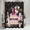 MULTIC Fashion Shower Curtain, Pink and Black Luxury Shower Curtains
