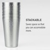 ARORA Aluminum Metal Cups for Drinks, Metal Anodized Hammered Silver