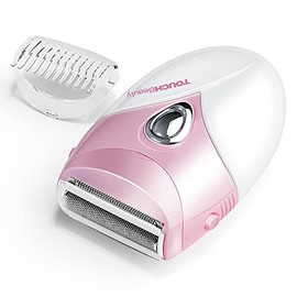TOUCHBeauty Afeitadora eléctrica para mujer, recortadora de bikini sin dolor con sistema de 3 cuchillas, maquinilla de afeitar inalámbrica húmeda y se