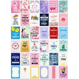 Inkdotpot Lunch Box Notes For Husband/Boyfriend, Adult Romantic Cards, Pack of 36, Assorted Love Designs, Fun Lunch Notes (Love Theme For Adults)