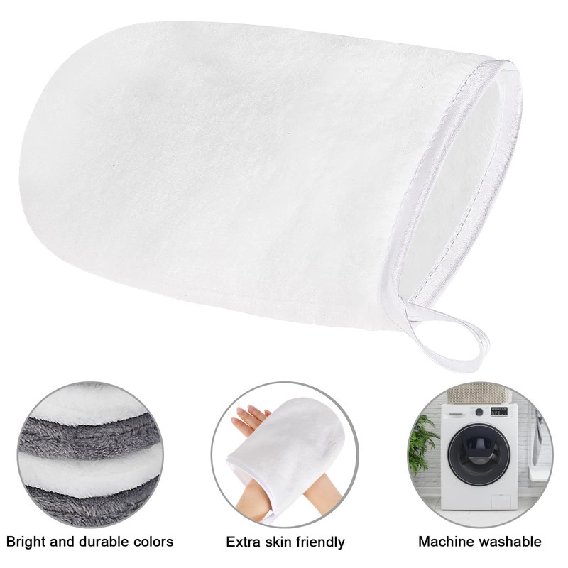 PHOGARY 8 Pack Microfiber Wash Mitts Flannel Soft Wash Mitt