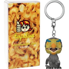 Therizinosaurus: Pocket P o p ! Mini-Figural K e y c h a i n Bundle with 1 Compatible 'ToysDiva' Graphic Protector (55298 - B)