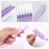 6pcs Nail Cleaning Brushes, 6 Transparent Hooks, Plastic Multi-Color Nail