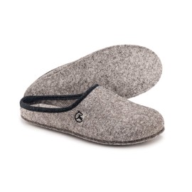ESTRO Felt Slippers Men's with Felt Sole - Slippers Men's Winter Warm Slippers Men Felt Slippers with Felt Sole FELT, gray, 46 EU