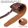 Nefelibata 3" Wide Extended Guitar Strap, Full Grain Cowhide Leather