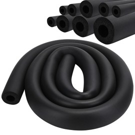 Pipe Insulation Foam Black Foam Pipe Insulation Diameter 25 mm Insulation of Pipes Foam Hose for Heating Sanitary Heating Pipe Copper Pipe (Black, 25 mm)
