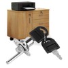 Rustproof, Durable Filing Cabinet Lock, 2-Part Drawer Lock, Desk Cabinet
