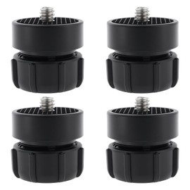 Micro Traders 4Pcs 17mm Ball Socket to 1/4-20 Male Screw Adapter Compatible with Arkon GN010 GN014 GN015 GN016 30x28mm Black