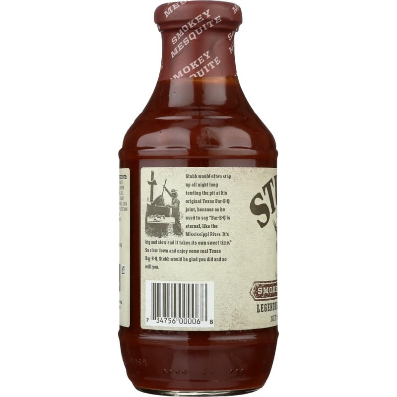 Stubb's Smokey Mesquite Bar-B-Q Sauce 18 oz (Pack of 3)