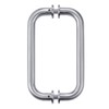 Ranbo C-Shaped 8" Back-to-Back Frameless Glass Shower Door Push Pull