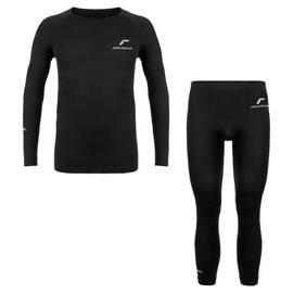 Reusch Biancheria Intima Funzionale Unisex per Bambini, per Tutte Le attività Sportive, Set basellayer, Nero, 158, Nero, 158