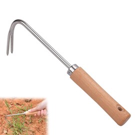 GWAWG Weed Remover Tool with V-Shape Hook Hand Weed Remover Tool Stainless Steel Weed Puller Root Artifact Uprooting Weeder Tool Manual Gardening Weed Picker Tool for Garden Lawn Crack Weeding