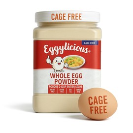 Eggylicious | Cage Free Whole Egg Powder - 11 oz (312 g) | Powdered Eggs Made in USA from Humanely-Raised, Cage-Free & Pasture Raised Eggs | Ideal for Scrambled Eggs, Baking, Pasta & Custard