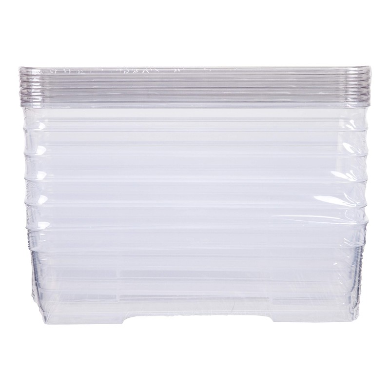Best Kept 6 Bin Pack, Long Home Organizer Storage Boxes