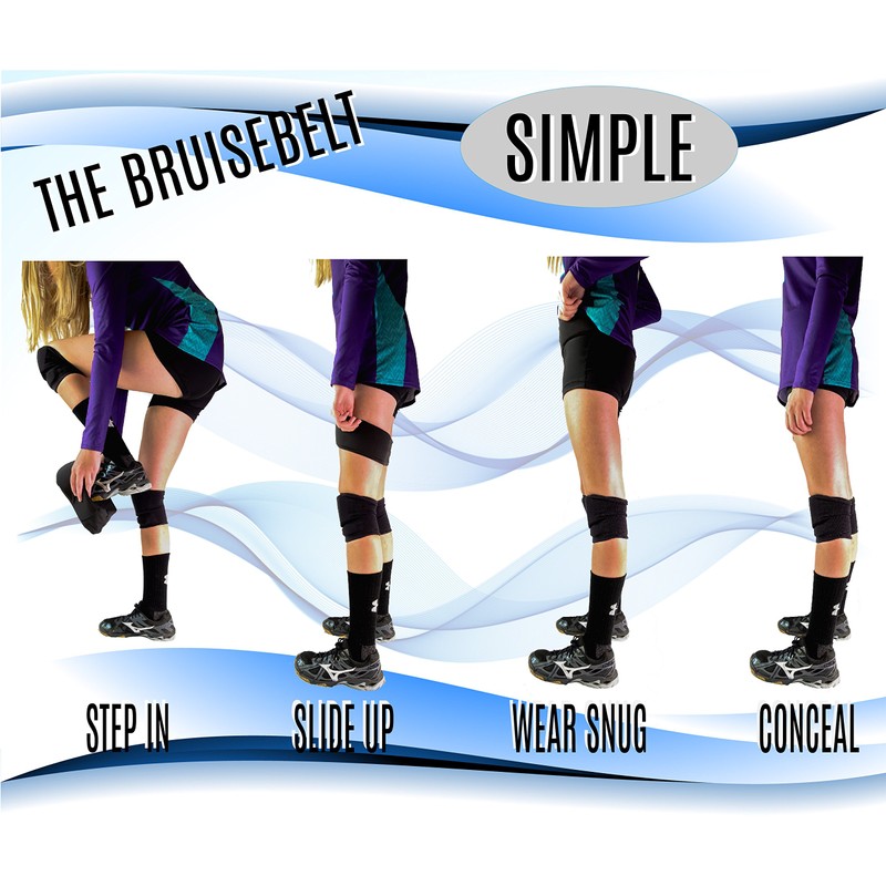 nahdeh Volleyball Diving Hip Protection - Bruisebelt (Black, Medium 32"