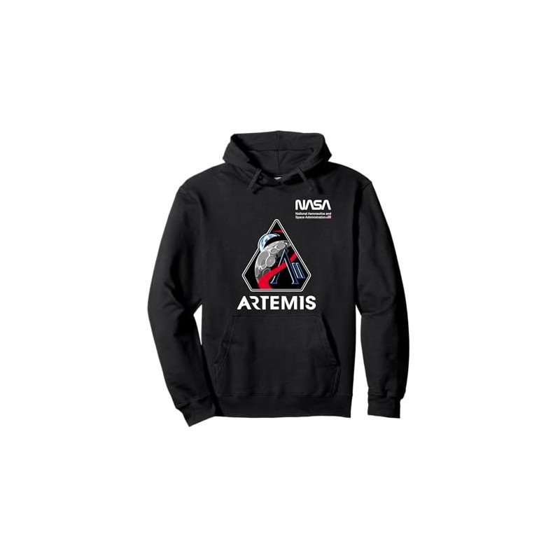 NASA Artemis II Mission Patch Worm Logo Pullover Hoodie