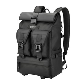 SWICKY 40L Travel Rolltop Backpack, Expandable Backpack / 18x14x8 Inches Travel Bag, Laptop Bag/Water Resistant/Carry-On Luggage Airline Approved for Women & Men, Work