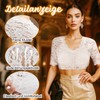 QESSUVNC Dirndl Bluse Damen, Dirndlbluse Spitze, Trachtenbluse Damen Dirndl Bluse