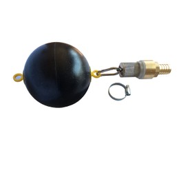 Quarzflex® Float Ball Set with Foot Valve Hose Connection 1 Inch with Real Carabiner Hook