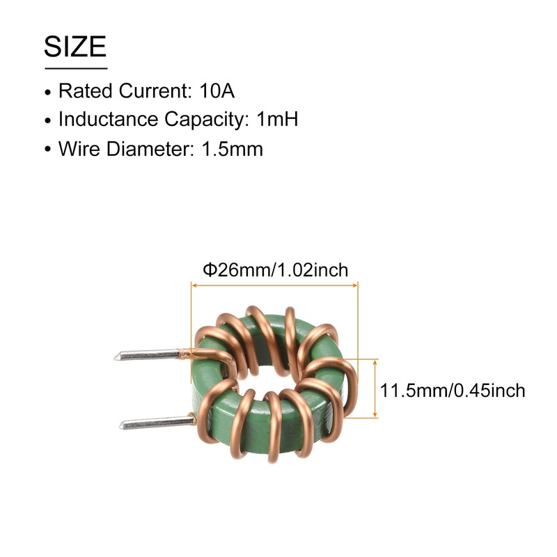 Rebower Toroid Inductor Inductance Common Mode Coil Copper Wire DIY