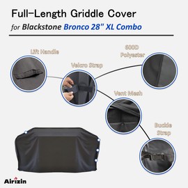 Grill Cover for Blackstone Bronco 28" XL Griddle Vertical Pellet Smoker Combo,for 85 in. Bronco Combo Griddle Grill Cover Accessories