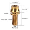 UHDFBDHF 4PCS Titanium Inside Hex Bolts M5x12mm with Washers for