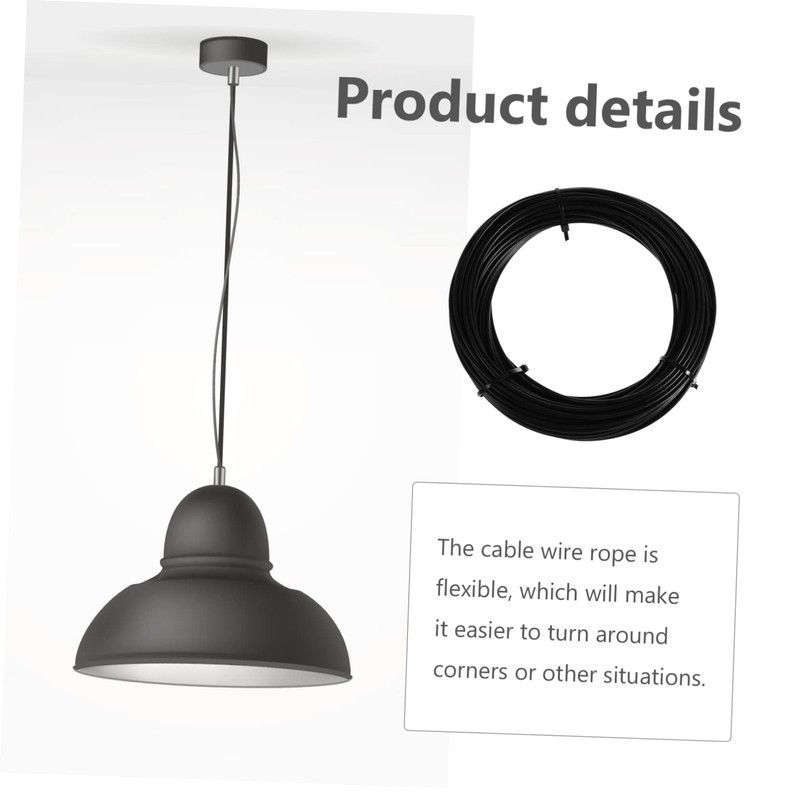 GLEAVI 25m Stainless Steel Cable Wire Coated Rope for Curtain