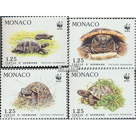 Prophila Collection Monaco 2046-2049 (complete edition) 1991 Turtles (stamps for collectors) Amphibians/Reptiles/Saurs
