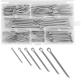 160 Piece Split Pin Assortment Stainless Steel Cotter Pin Set, Metal Cotter Pins Spring Cotter Pins Clips for Cars Motorhomes