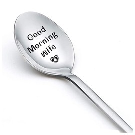 Christmas Birthday Gifts for Wife from Husband Good Morning Wife Coffee Spoons Gifts for Coffee Lovers Women Wifey Wife Anniversary Valentines Gifts for Wife