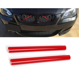 Front Kidney Grill Grilles Insert Trims Stripe for E60 E61 F52 E65 E66(Red)