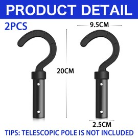 MEISHANG Haken für Poolroboter,2 Stück Pool Haken für Stangen,Zubehör Haken für Poolroboter,Universal Pool Stangenhaken für Alle Roboter-Poolstaubsauger