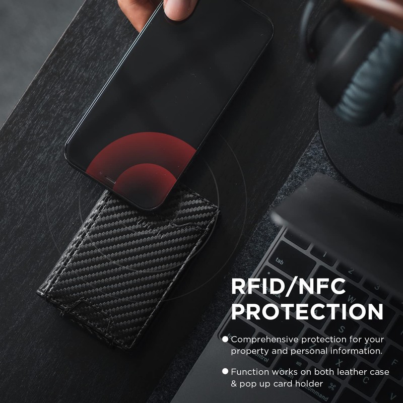VULKIT Money Clip Wallet Pop Up Card Holder RFID Protection