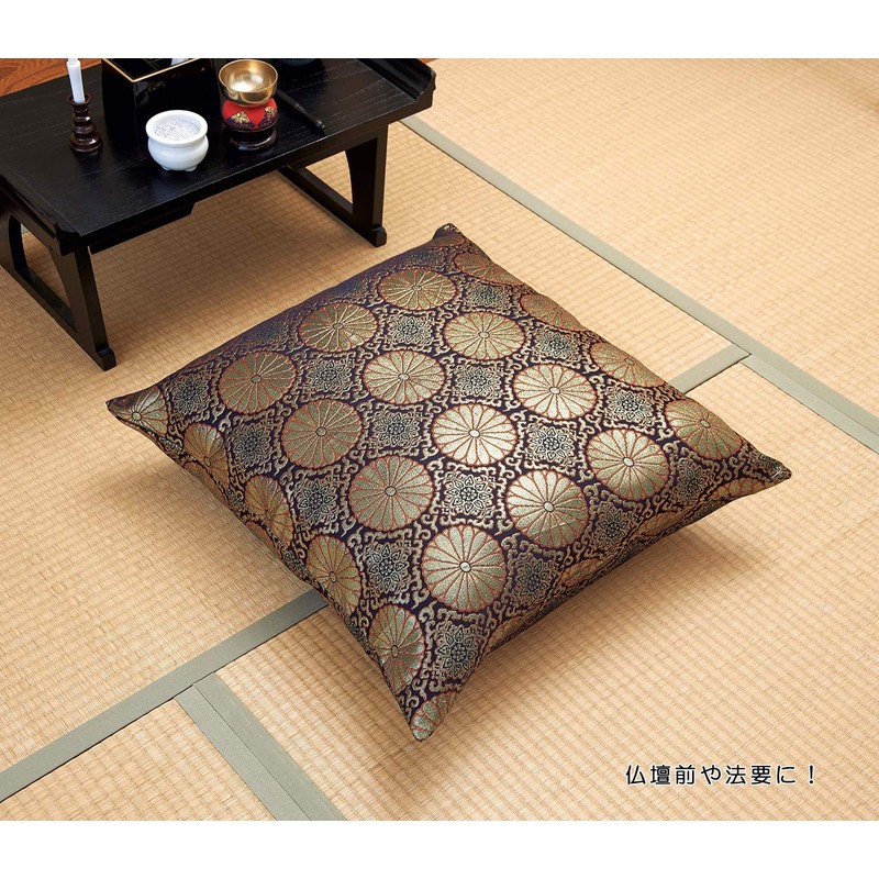 YLF Trading 339374 Zabuton Cover, Chrysanthemum, Approx. 23.2 x 24.8