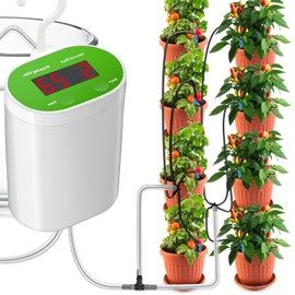 Doter Automatic Plant Waterer Indoor, Auto Watering System for Indoor Potted Plants 8 Potted Houseplants Support, Vacation Plant Self Watering System with Programmable Timer, LED Display & USB Power