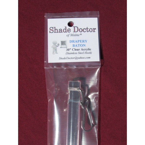 Shade Doctor of Maine 30" Heavy Duty Clear Acrylic Drapery
