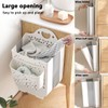 2PCS Hanging Laundry Baskets with Carry Handle, Foldable Plastic Laundry