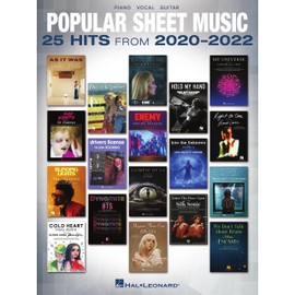 Popular Sheet Music: 25 Hits from 2020-2022 Arranged for Piano/Vocal/Guitar