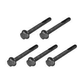 METALLIXITY Flanged Hex Head Bolts (M6x55mm) 5pcs, Hexagon Flange Bolt Half Thread Screw - for House Construction Hardware Fasteners