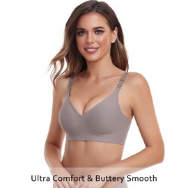Vinfact Nursing Bras Wireless Pregnancy Smooth Maternity Bra Seamless Sleeping Bralette with Extra Bra Extender-1 ×Gray-M