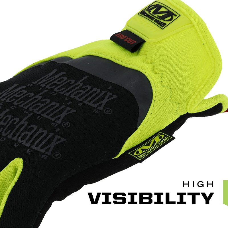 Mechanix Wear FastFit® E5 Gloves (Small, Black/Fluorescent Yellow)