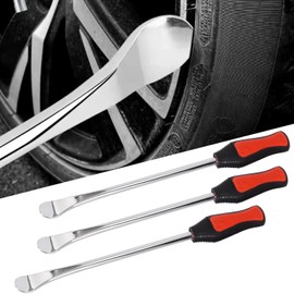 Steel Tire Spoons Tool Set for Bike and Motorcycle, 3 Tire Spoons, 3 Rim Protectors, Valve Tool, Valve Cores, Motorcycle Bike Tire Lever