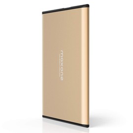 320GB External Hard Drive Portable - Maxone Ultra Slim 2.5'' External HDD USB 3.0 Compatible with PC, Laptop, Gold
