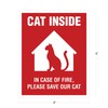 Cat Inside Sticker - 4 Pack - 4x5 inches -