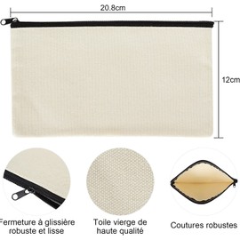 SENENQU Pack of 30 DIY Blank Fabric Bags for Painting, 30pcs-colourful, Cosmetic bag