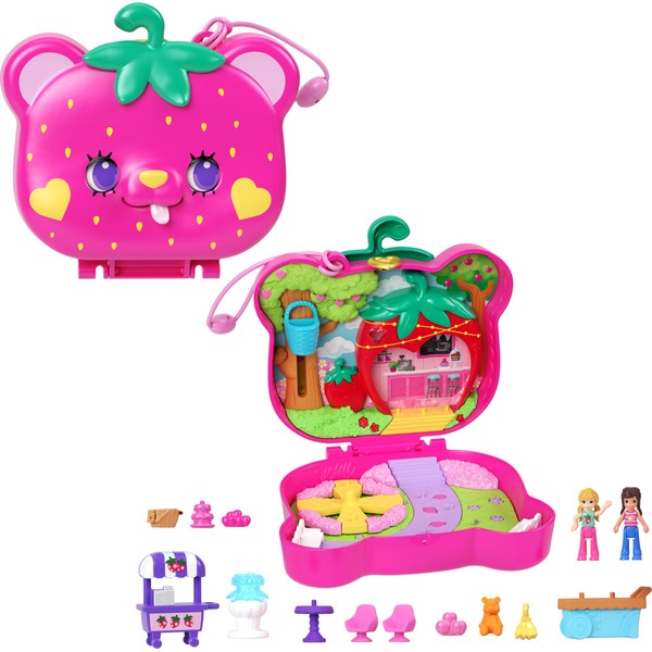 Polly Pocket Dolls and Playset, Travel Toy with Fidget Exterior,