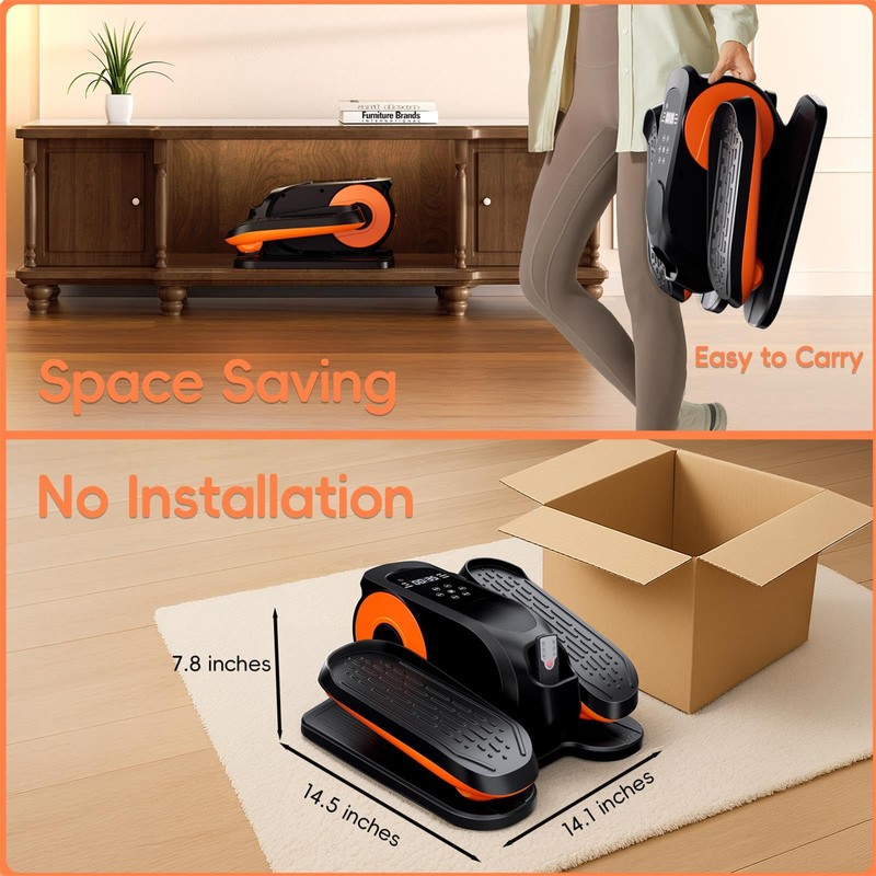 Under Desk Elliptical Machine,Foot Exerciser for Seniors Fully Assembled, Quiet
